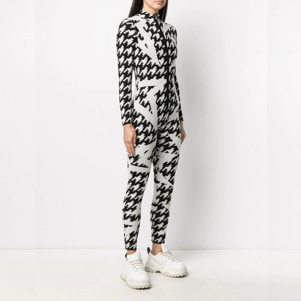 NWT Perfect Moment Houndstooth Star Merino Wool Jumpsuit Size Small